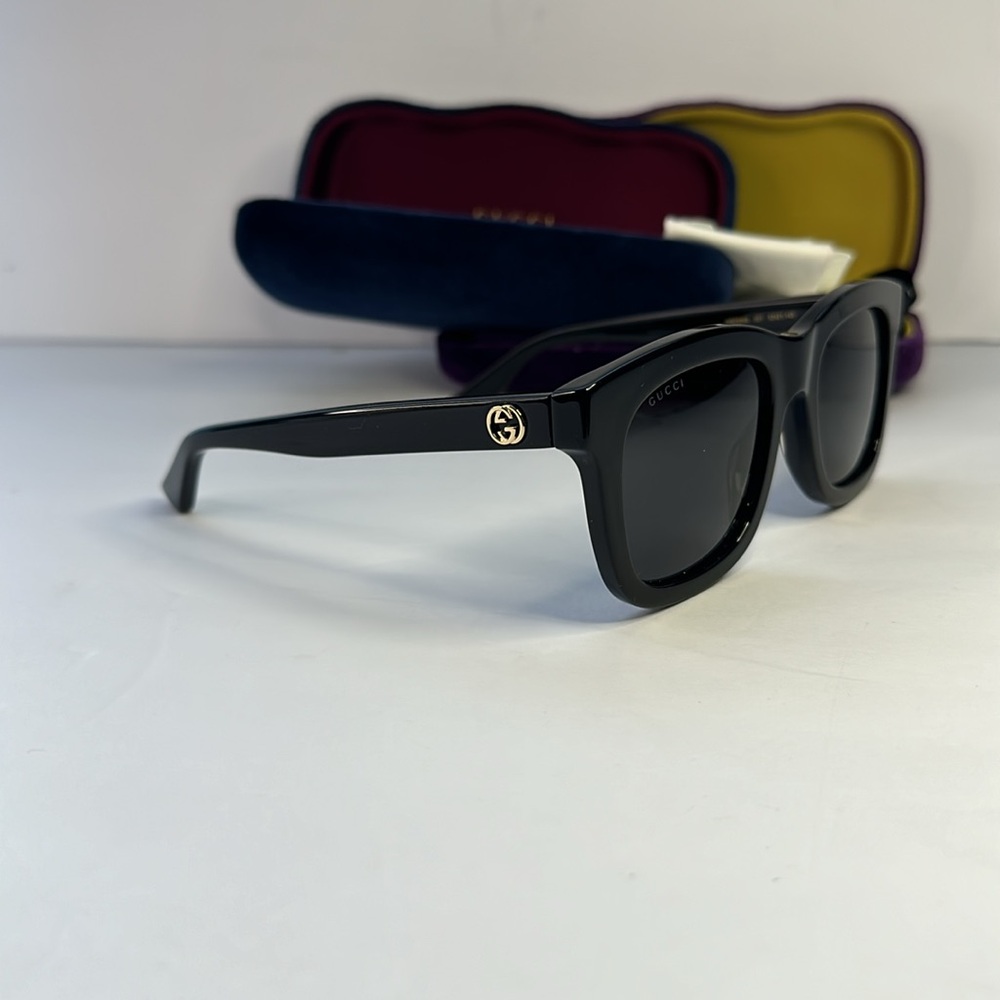 New Authentic GUCCI Square Frame Sunglasses GG0326S Black